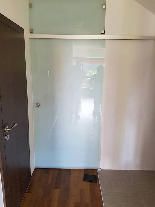 Skleněné dveře v interiéru